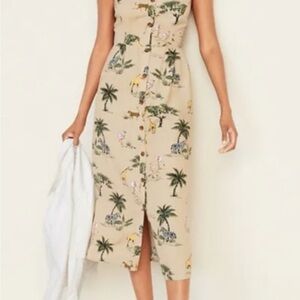 Safari Print Tan Dress